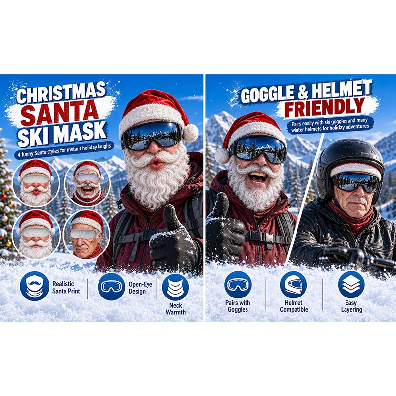 3D Funny Old Man Ski Mask Chri - 3D Printing Mask review and price