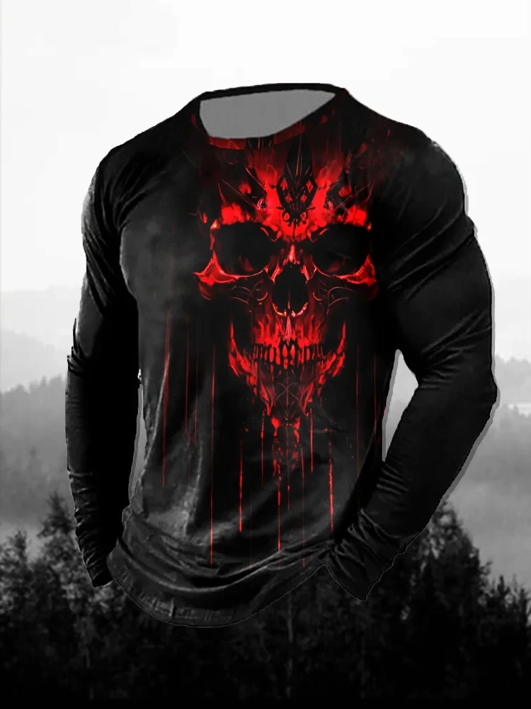 Men's 3D Print Red Dark Skull  - 3D Printing Custom review and price