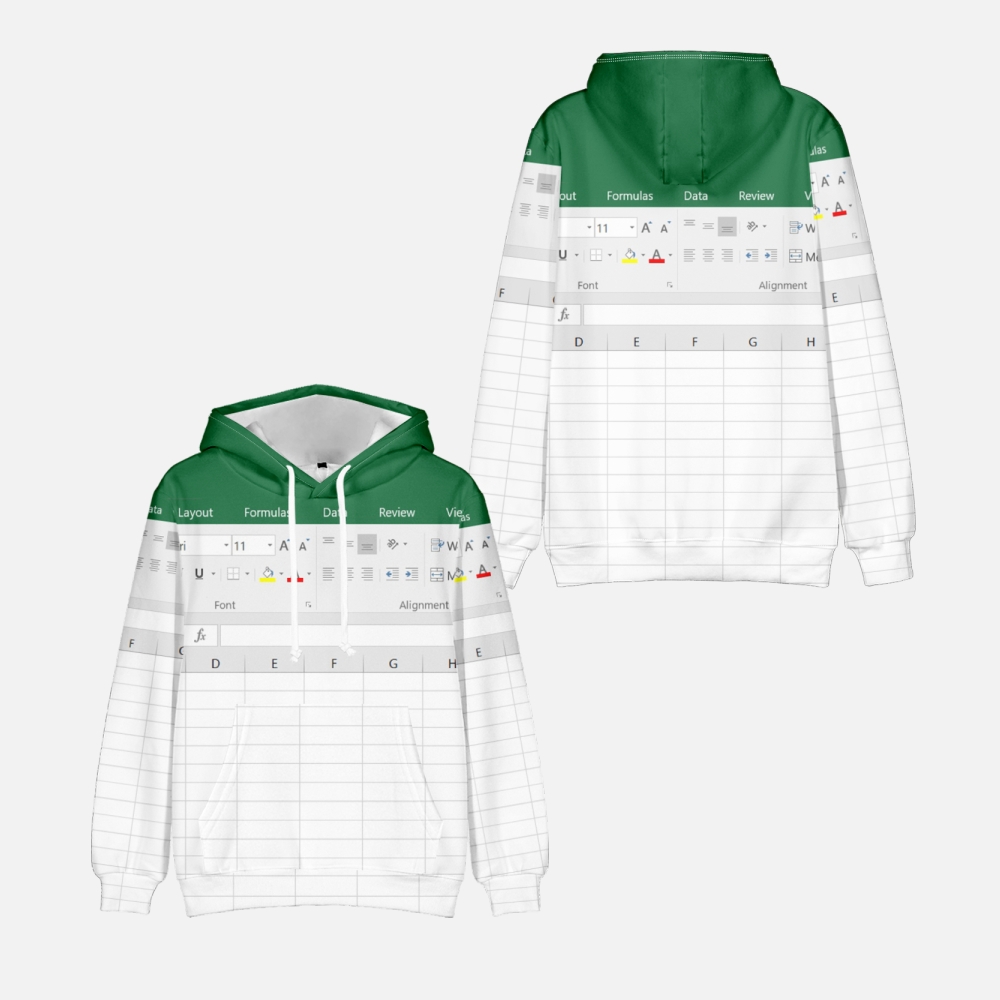 Casual Excel Hoodie For Men An - 3D Printing Online Service review and price